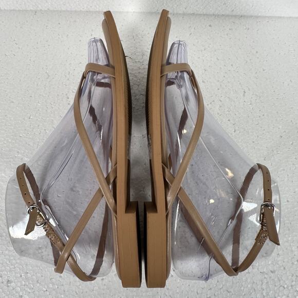 Steve Madden Strappy Ankle Wrap Thong Sandals Flats Women's 6.5 Brown - Picture 8 of 11